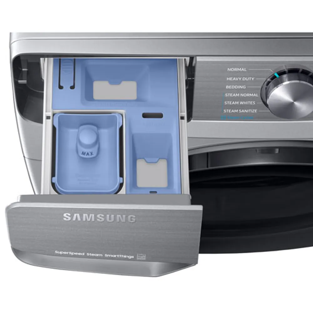 Samsung 5.2 Cu. Ft. High Efficiency Front Load Steam Washer (WF45B6300AP/US) - Platinum