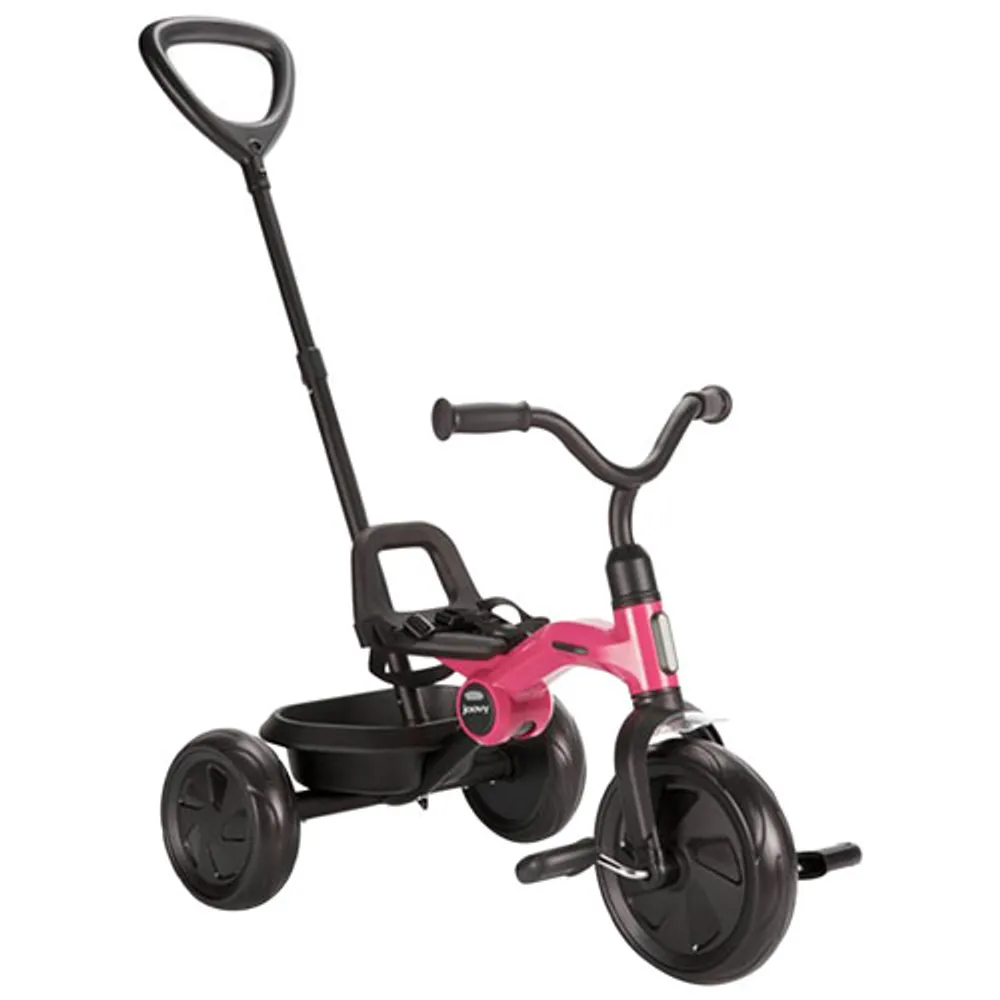 Tricycle à pédales/à pousser de 9 po pour enfants Tricycoo de Joovy - Rose