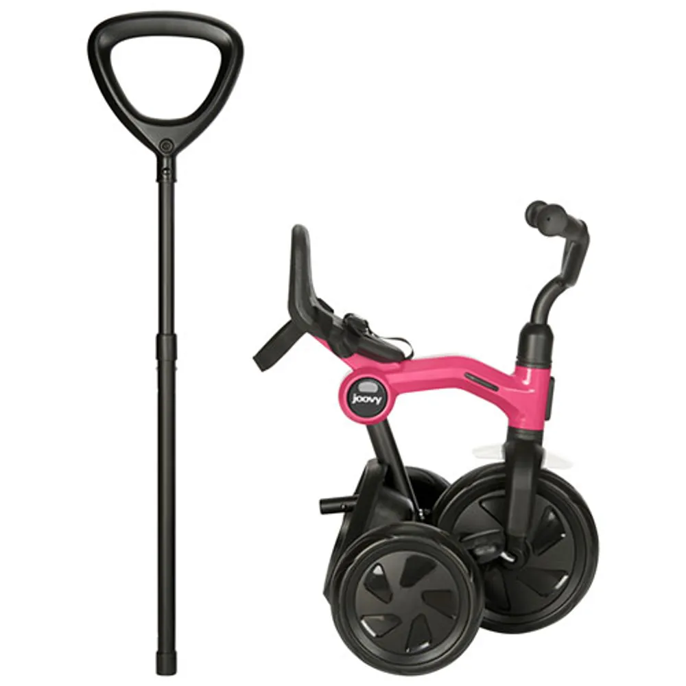 Tricycle à pédales/à pousser de 9 po pour enfants Tricycoo de Joovy - Rose