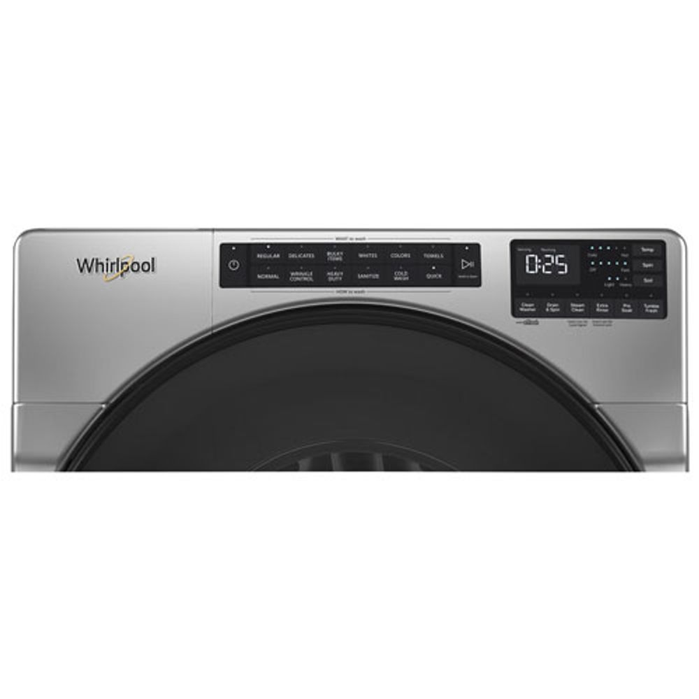 Whirlpool 5.2 Cu. Ft. High Efficiency Front Load Steam Washer (WFW5605MC) - Chrome Shadow
