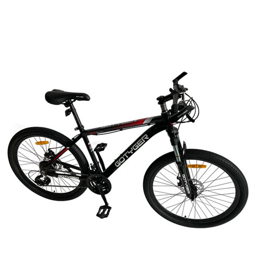 GoTyger 26" 24-Speed Mountain Bike - Black