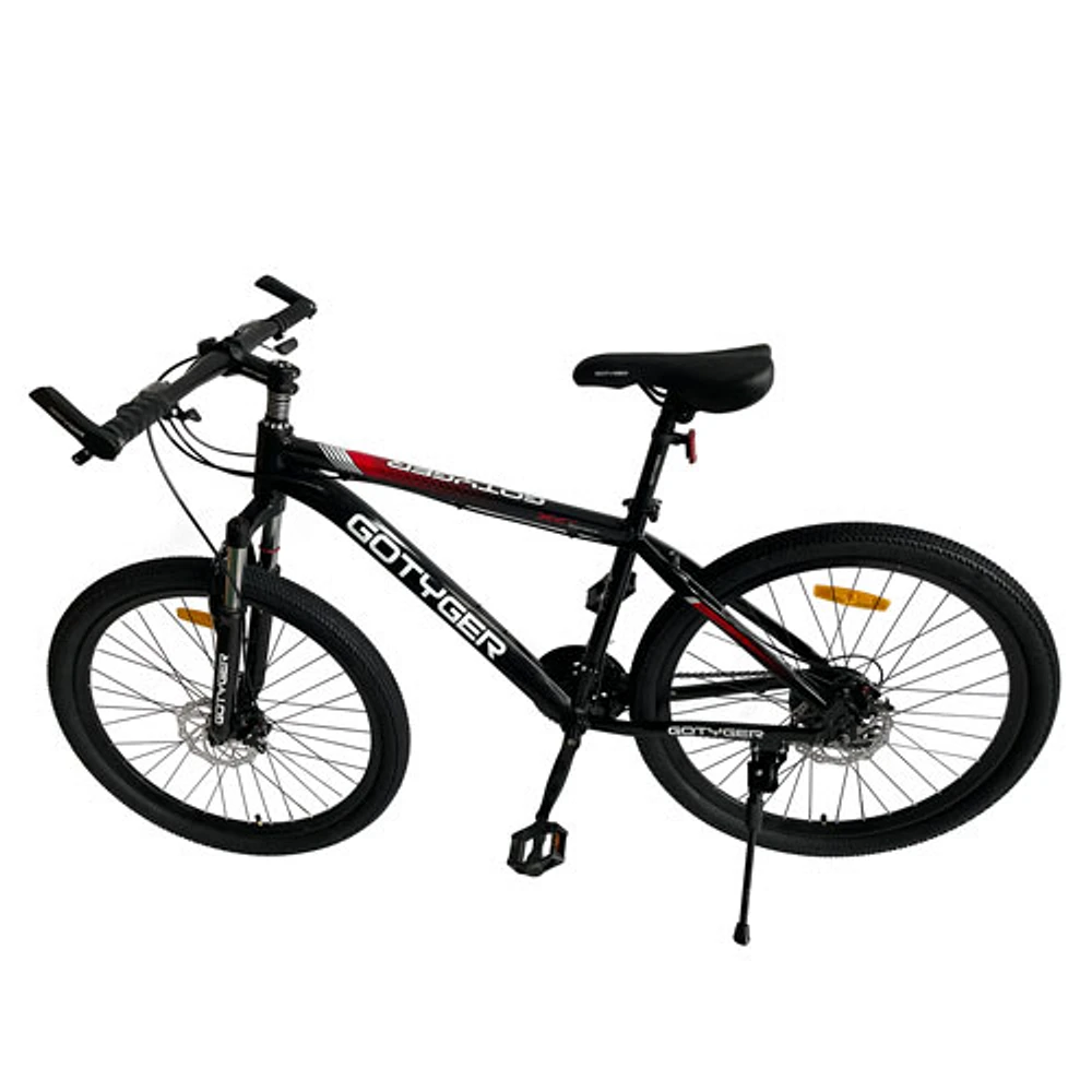 GoTyger 26" 24-Speed Mountain Bike - Black