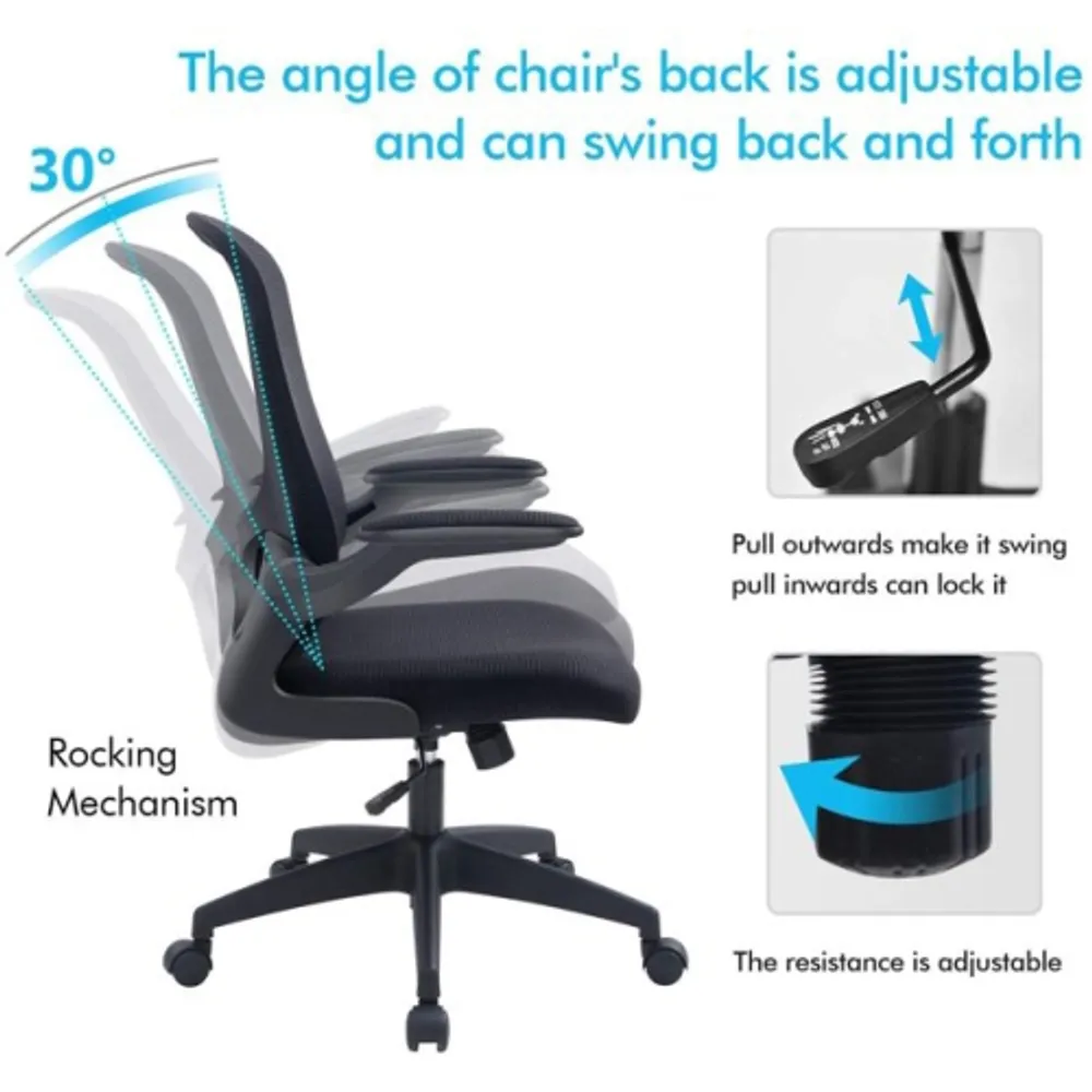 CoolHut Office Chair - Ergonomic Desk Chair with Adjustable - Backrest with  Breathable Mesh - White