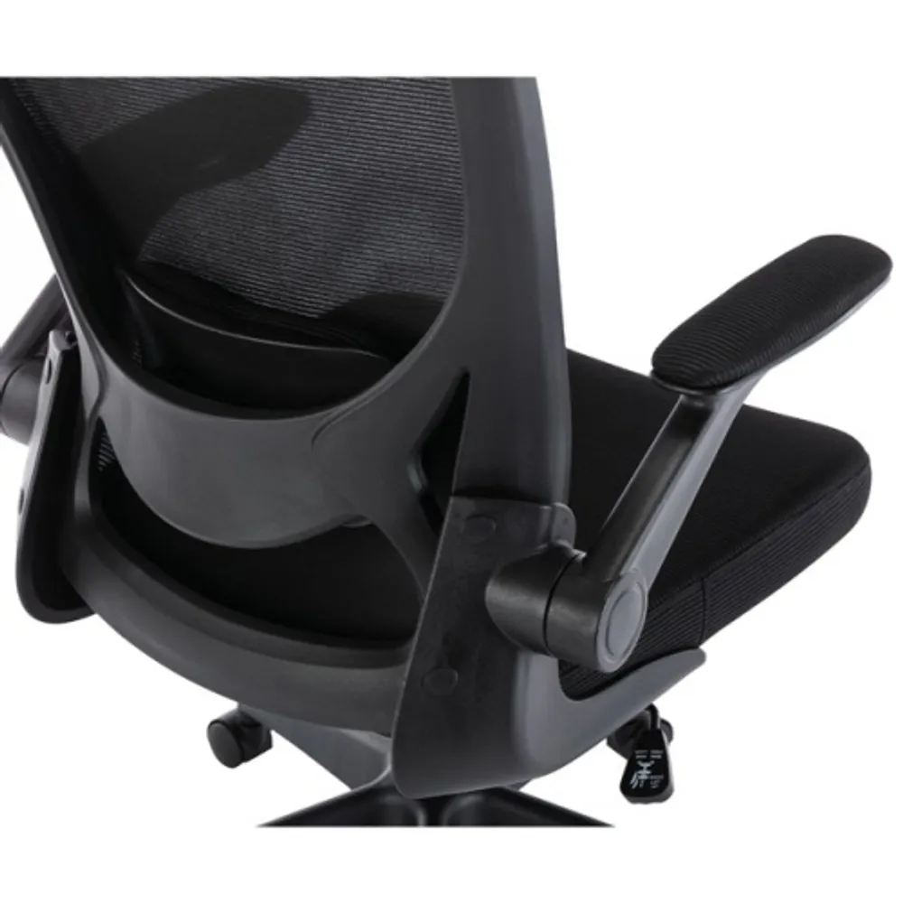 CoolHut Office Chair - Ergonomic Desk Chair with Swivel Lumbar Support and  Flip up Arms - Black