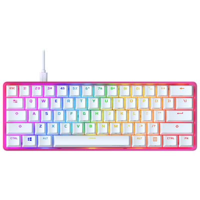 HyperX Alloy Origins 60 Backlit Mechanical Pink Gaming Keyboard - White