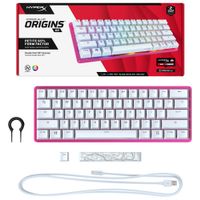 HyperX Alloy Origins 60 Backlit Mechanical Pink Gaming Keyboard - White