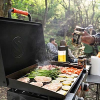 Barbecue au gaz propane à deux brûleurs 24 000 BTU avec couvercle On The Go de Blackstone - Noir