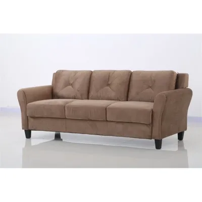 LifeStyle Solutions Norwalk Sofa in Brown Microfiber Upholstery