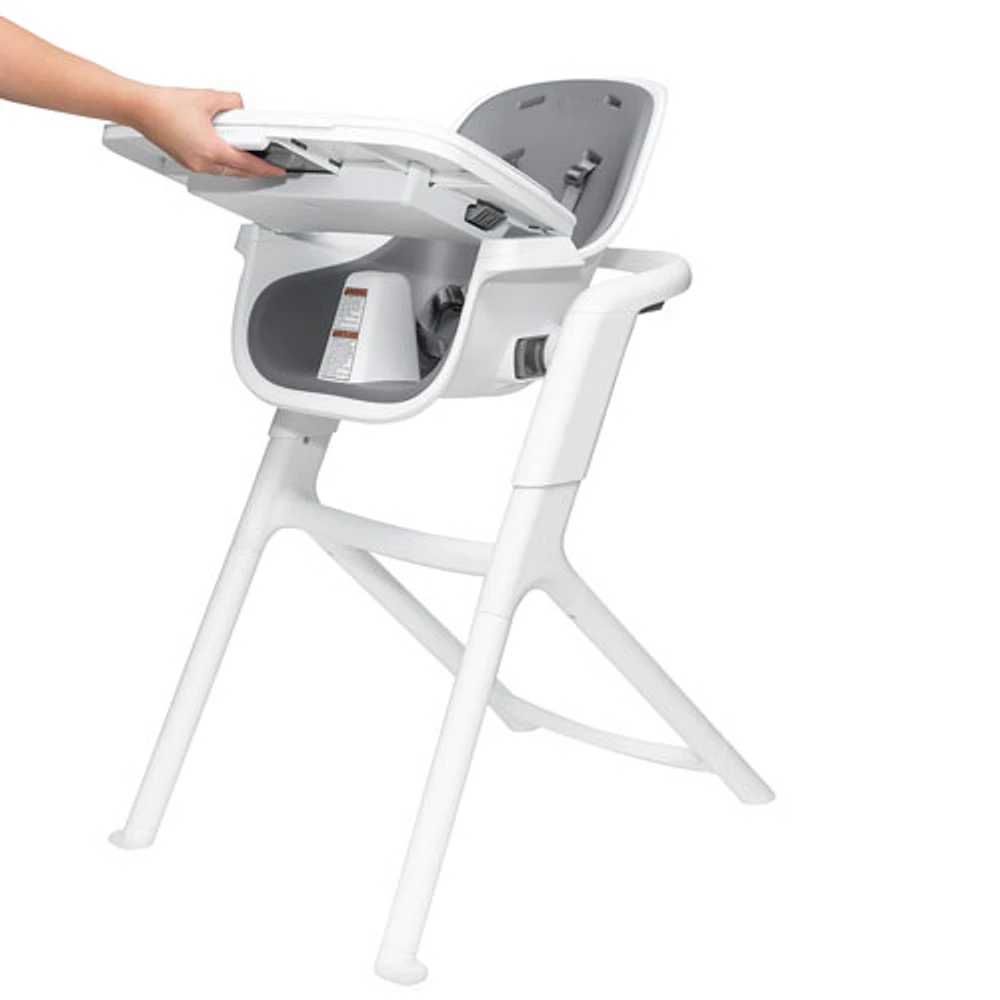 4moms Connect High Chair with Tray - White/Grey