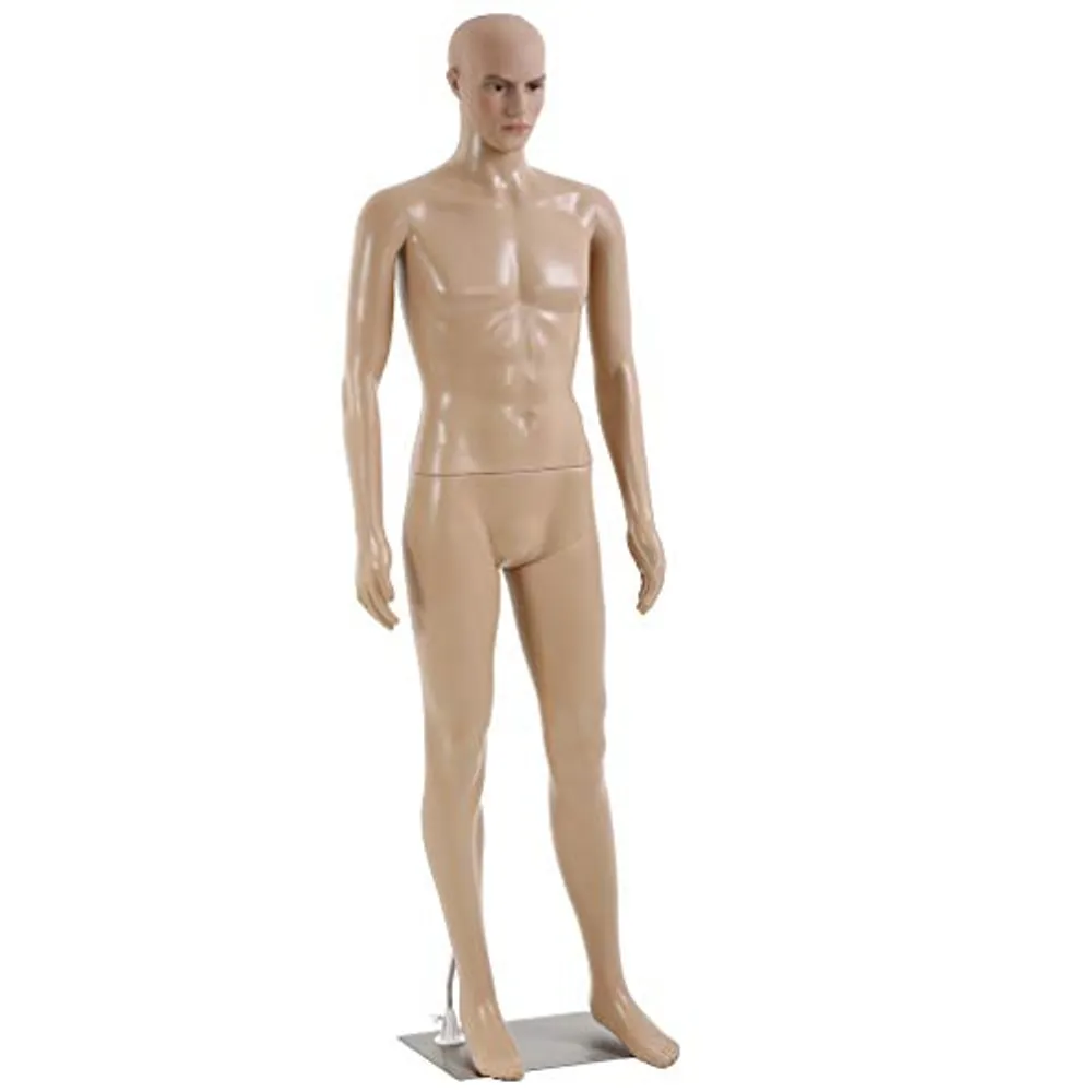 Gymax 6 FT Male Mannequin Make-up Manikin Metal Stand Plastic Full Body  Realistic New