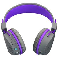 JLab JBuddies Studio On-Ear Bluetooth Kids Headphones - Grey/Purple