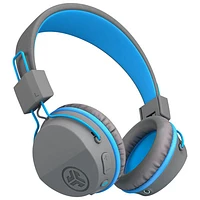 JLab JBuddies Studio On-Ear Bluetooth Kids Headphones - Grey/Blue