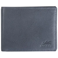 Mancini Bellagio RFID Genuine Leather Bi-fold Wing Zipper Wallet