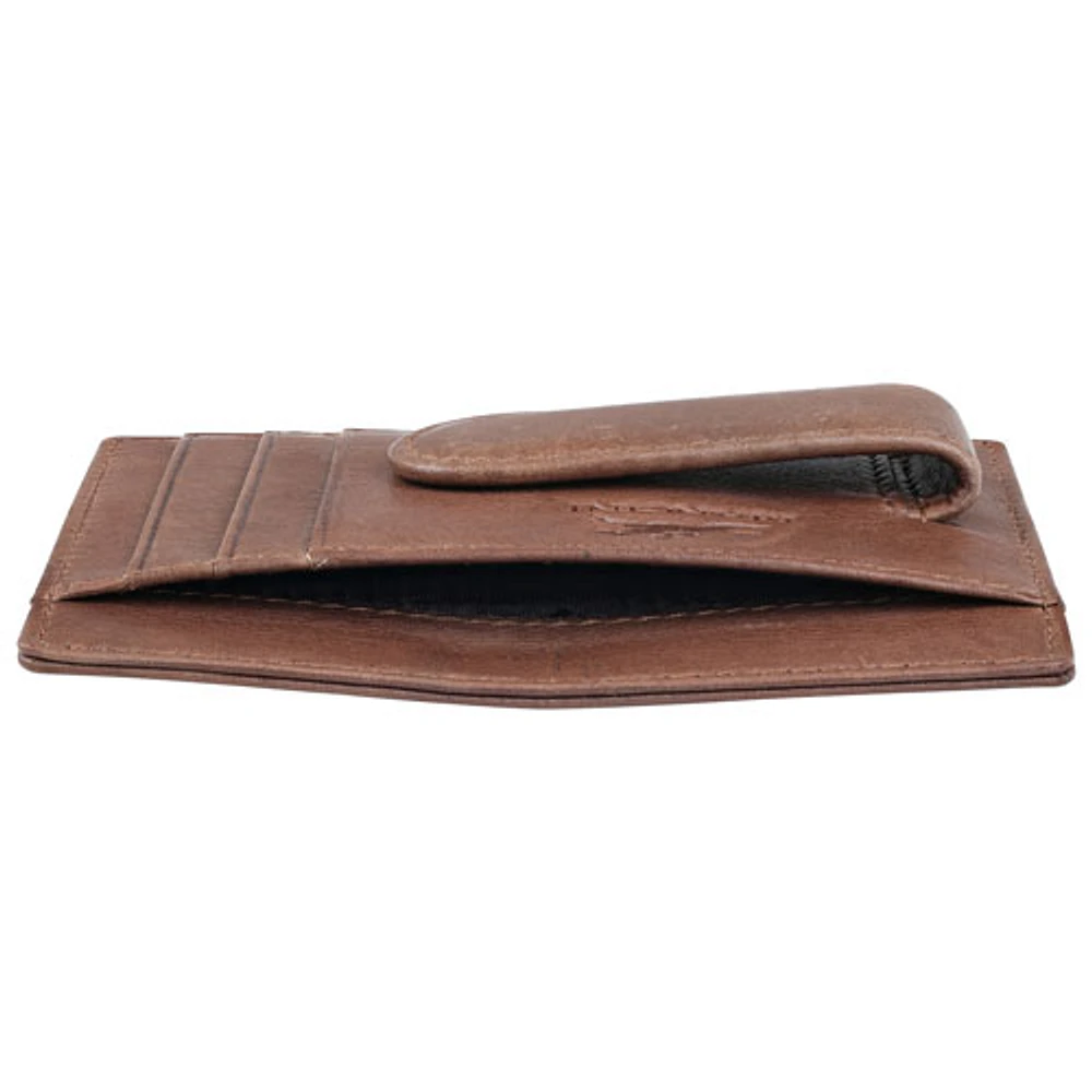 Mancini Bellagio RFID Genuine Leather Money Clip Wallet with ID Window & 4 Credit Card Slots