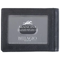 Mancini Bellagio RFID Genuine Leather Money Clip Wallet with ID Window