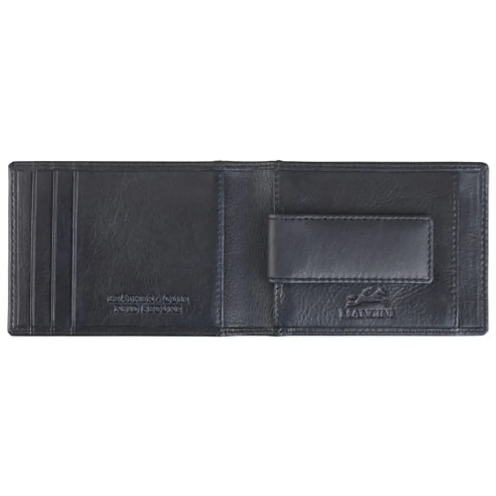 Mancini Bellagio RFID Genuine Leather Money Clip Wallet with ID Window
