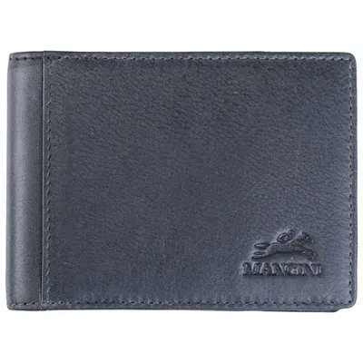 Portefeuille RFID en cuir véritable avec pince à billets et fenêtre pour carte d'identité Bellagio de Mancini - Gris