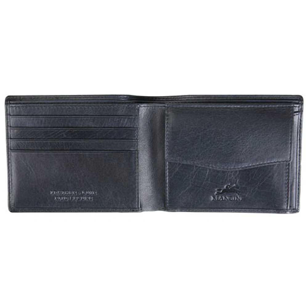 Mancini Bellagio RFID Genuine Leather Bi-fold Wallet with Coin Purse