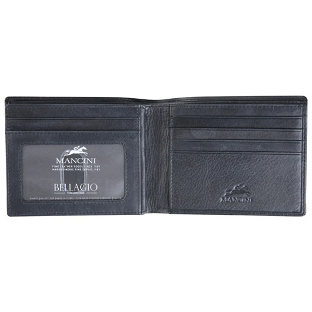 Mancini Bellagio RFID Genuine Leather Bi-fold Wing Wallet