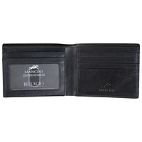 Mancini Bellagio RFID Genuine Leather Bi-fold Left Wing Wallet