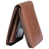 Mancini Bellagio RFID Genuine Leather Bi-fold Zipper Wallet