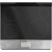 Café 30" 5.3 Cu. Ft. True Convection 5-Element Slide-In Induction Range (CHS90XM2NS5) - Platinum Glass