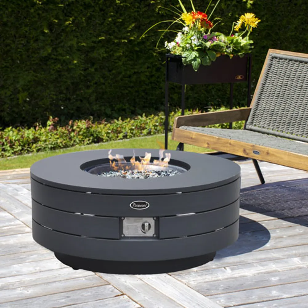 Paramount Freestanding Propane Fire Pit - 55,000 BTU - Aluminum Grey