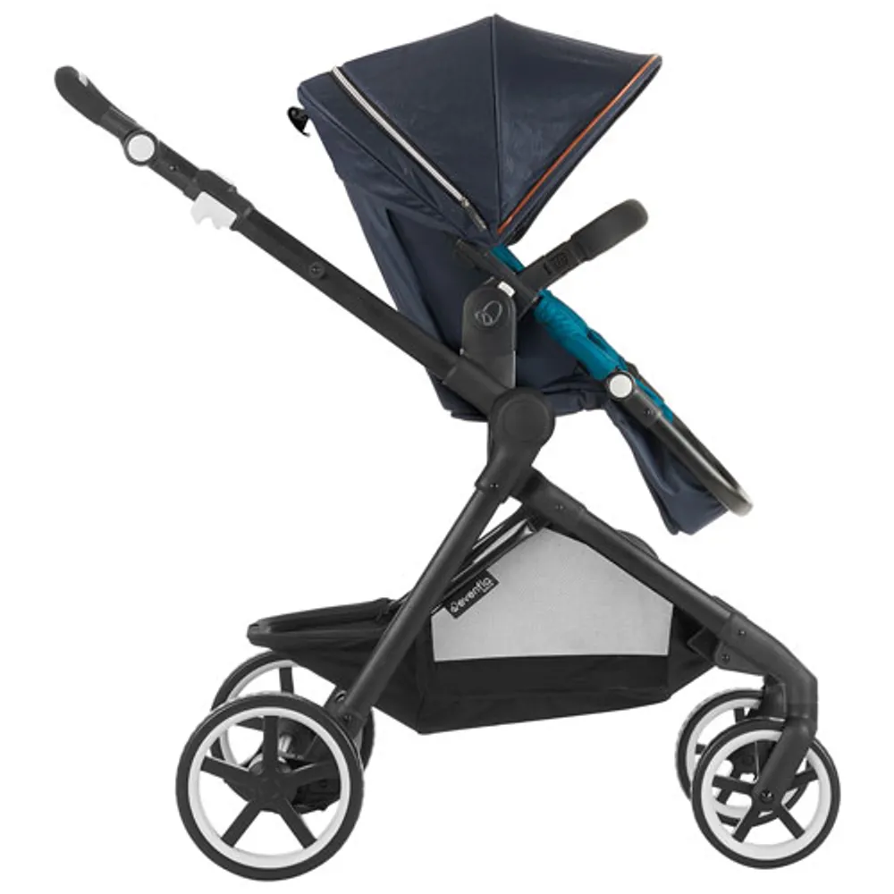 Evenflo Gold Pivot Xpand Smart Modular Travel System with LiteMax Smart Infant Car Seat - Sapphire Blue