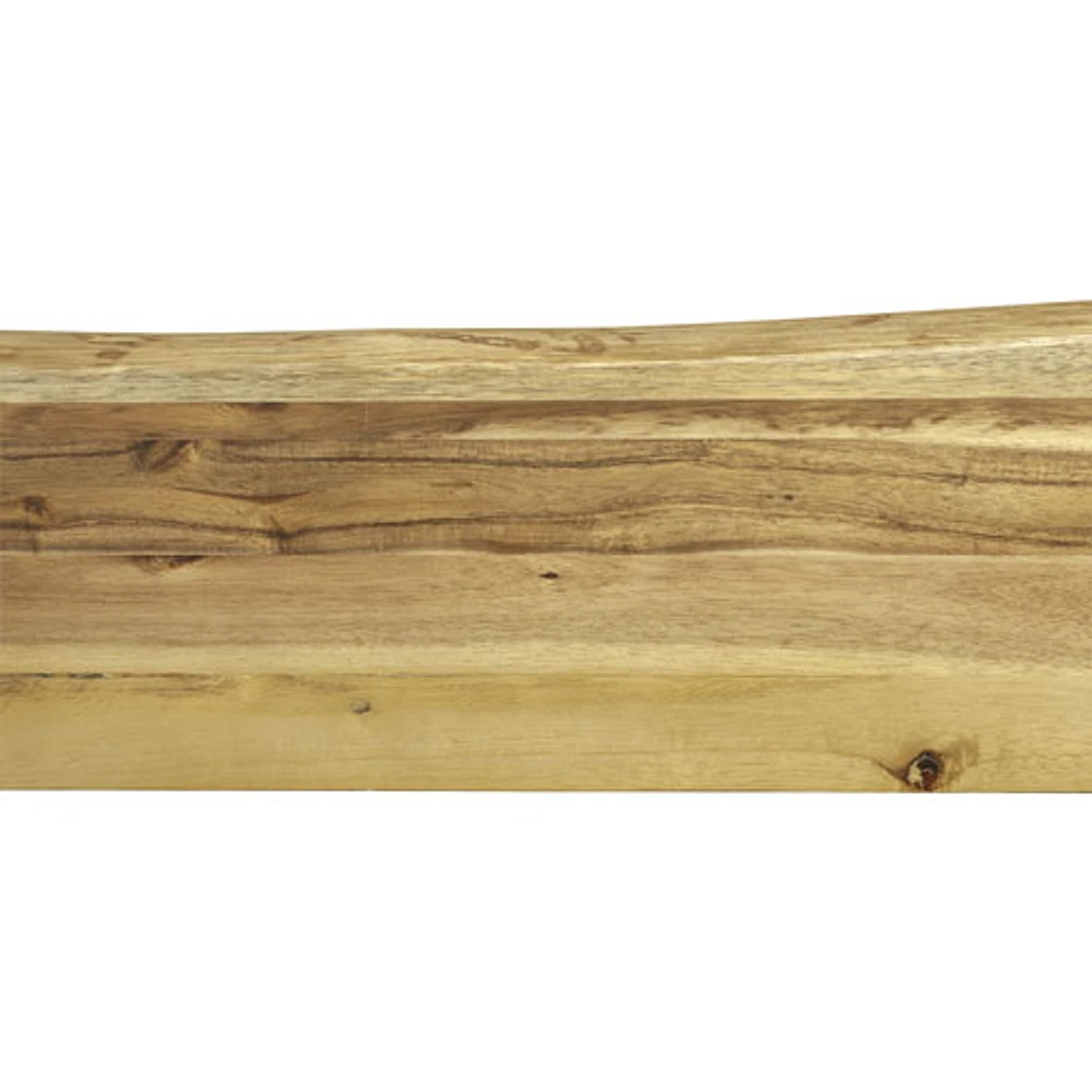 Live Edge 60" Mantel / Wall Shelf with Wood Corbels - Brown