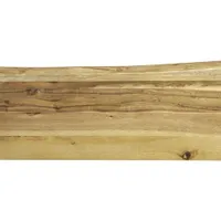 Tablette de foyer de 60 po Live Edge avec corbeaux en bois - Brun