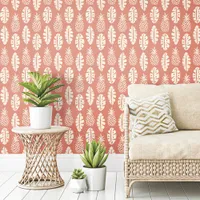 RoomMates Pineapple BlockPrint Peel & Stick Wallpaper - Orange