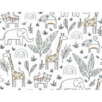 RoomMates Jungle Menagerie Peel & Stick Wallpaper