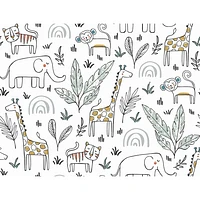 RoomMates Jungle Menagerie Peel & Stick Wallpaper