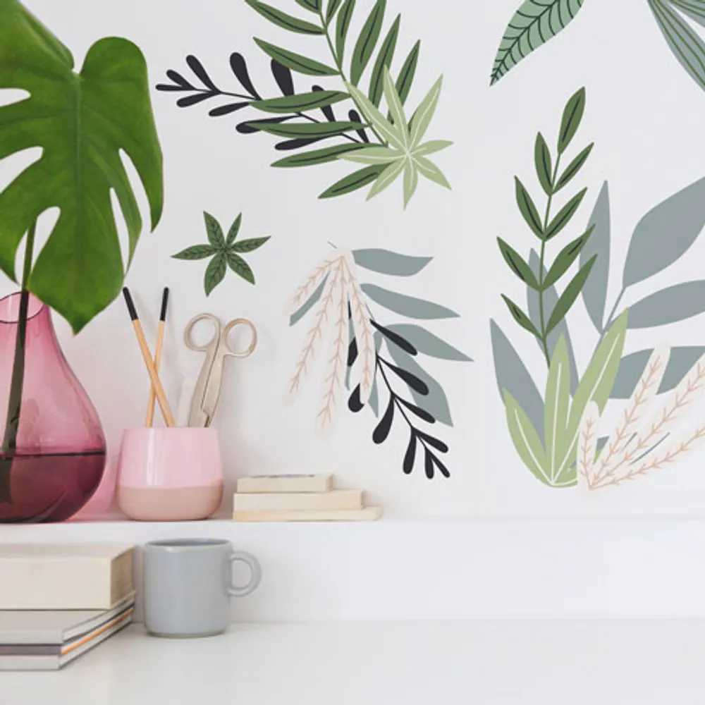 RoomMates Tropical Leaves Peel & Stick Wall Decals