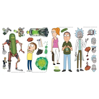 RoomMates Rick & Morty Peel & Stick Wall Decals