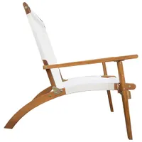 Patioflare Susan Wood Folding Patio Arm Chair - White