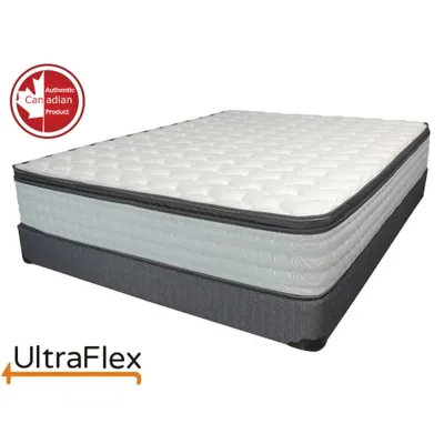 Ultraflex LUSH- 12" Orthopedic Eurotop Pocket Coil Premium Foam Encased, Eco-friendly Hybrid Mattress (Made in Canada) with Waterproof Mattress Protector