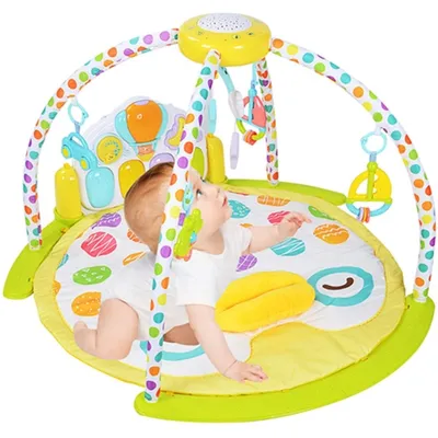 Baby Activity Gym Play Mat with Star Projector, Hanging Toys & Piano - LIVINGbasics®