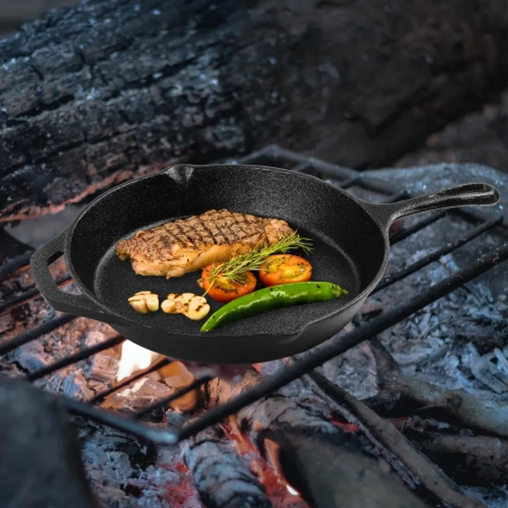 Pit Boss Cast Iron Cookware Cast Iron Non-stick Grill Pan in the Grill  Cookware department at