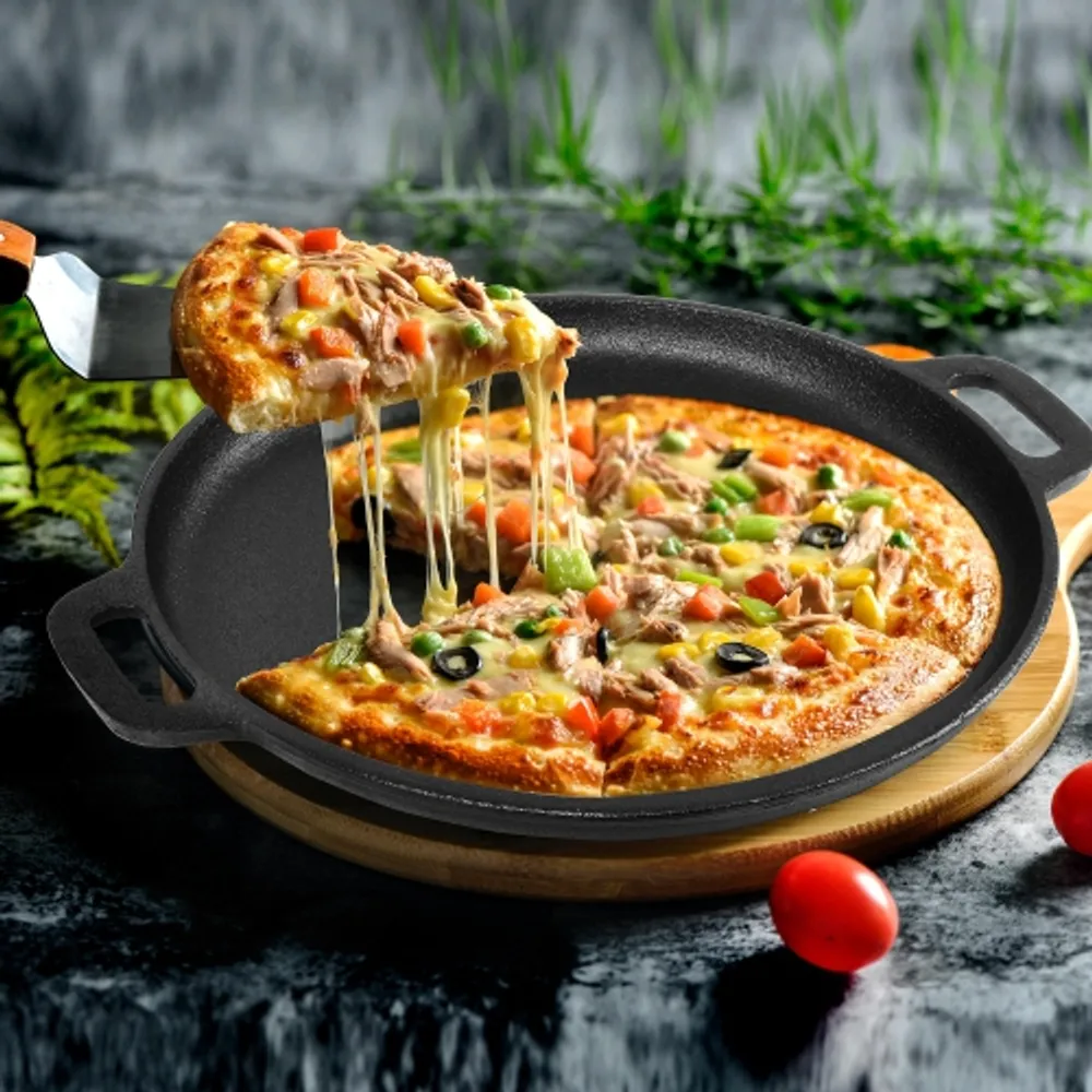 Kenmore Non-Stick Electric Skillet with Glass Lid 12x12 Black and Grey