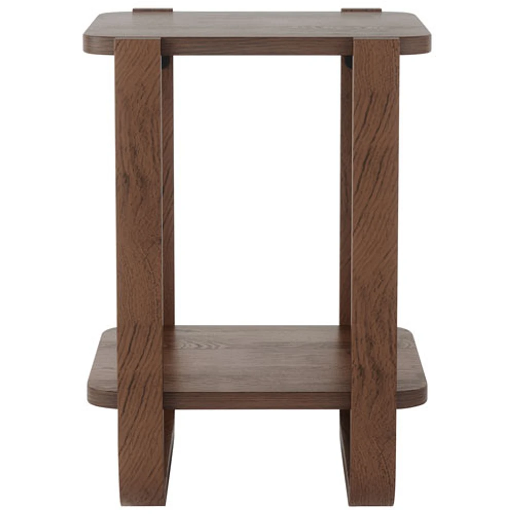 Bellwood Modern Square End Table - Aged Walnut