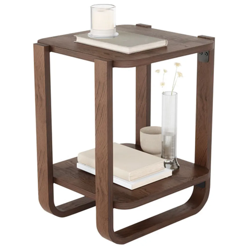 Bellwood Modern Square End Table - Aged Walnut