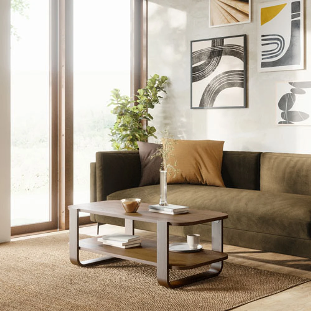 Bellwood Modern Rectangular Coffee Table - Aged Walnut