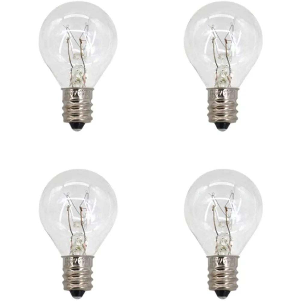 4 Pack Wax Warmer Bulbs,20 Watt Bulbs for Middle Size Scentsy Warmers,G30  Globe E12 Incandescent Candelabra Base Clear Light Bulbs for Candle Wax