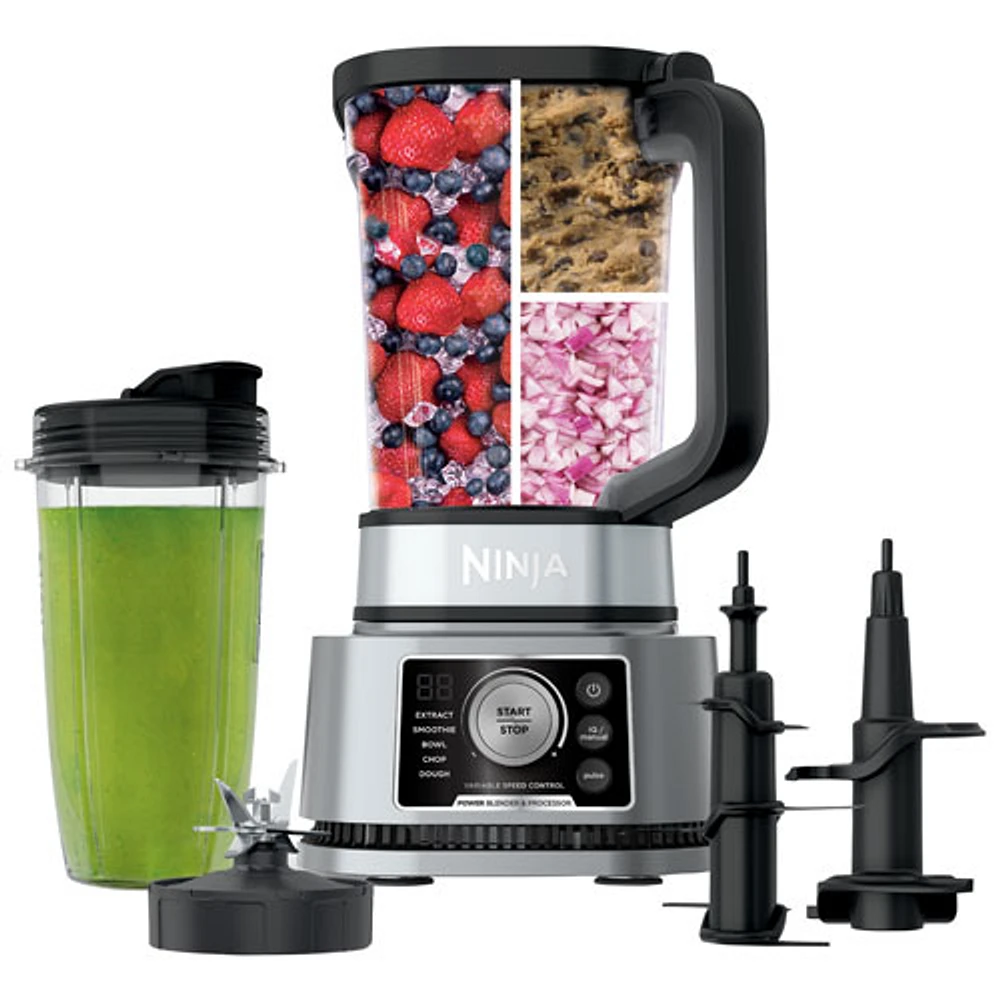 Ninja Foodi SS300C 1.89L 1200-Watt Blender & Processor System with Nutrient Extractor - Silver