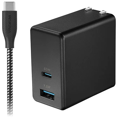 Chargeur mural USB-C GaN de 72,5 W d'Insignia avec port USB-A (NS-PW372AC1B22B-C) - Exclusivité de Best Buy