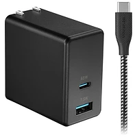 Chargeur mural USB-C GaN de 72,5 W d'Insignia avec port USB-A (NS-PW372AC1B22B-C) - Exclusivité de Best Buy