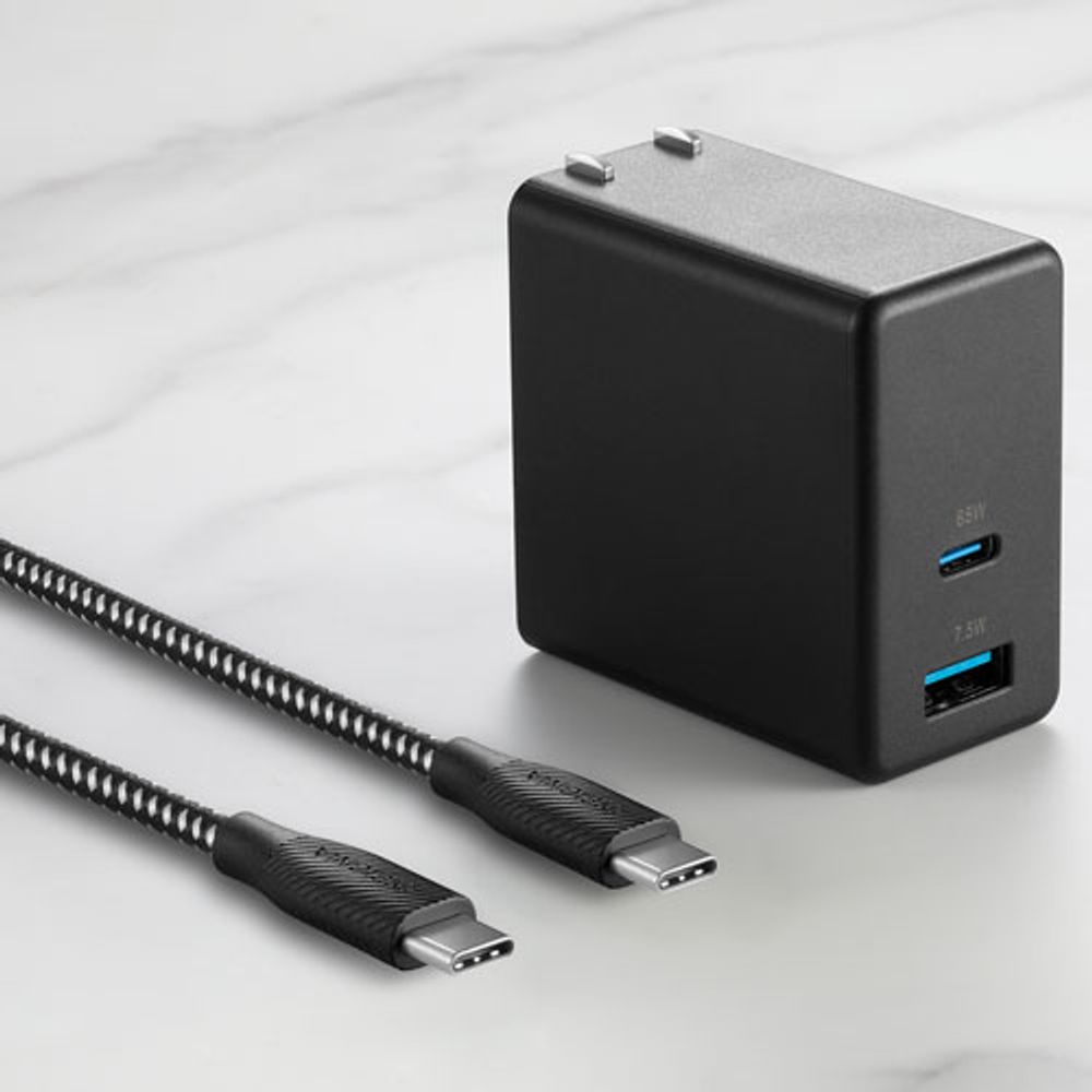 Insignia 72.5W USB-C Wall GaN Charger with USB-A Port (NS-PW372AC1B22B-C) - Only at Best Buy