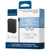 Insignia 112W 3-Port USB-C/USB-A Wall Charger with USB Cable (NS-PW3X1A1C2B22B-C) - Only at Best Buy