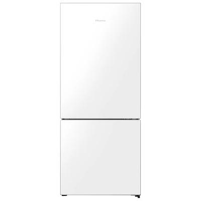 Hisense 28" 14.7 Cu. Ft. Counter-Depth Bottom Freezer Refrigerator (RB15A2CWE) - White